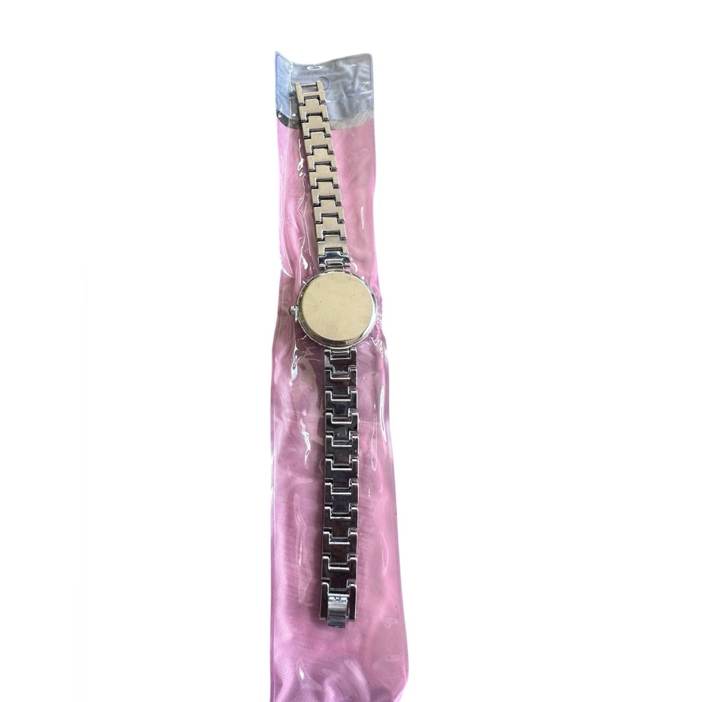 Silver Tone Rhinestone Rimmed Watch - Picture 5 of 7